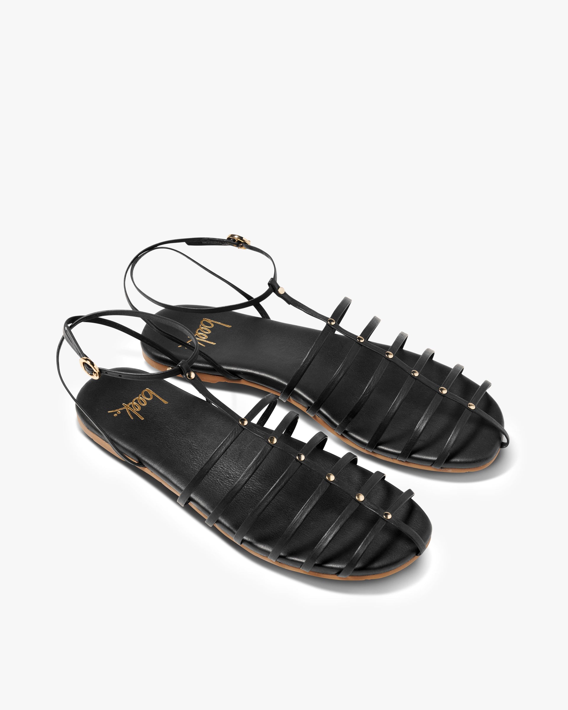 punctual leather strappy dress sandals Nightingale Leather Ankle Strap Sandal | Black | Size 10