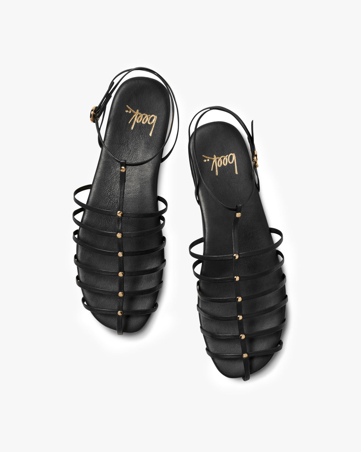 Nightingale leather ankle strap sandal in vanilla - product top shot