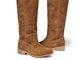 Nuthatch suede knee-high boots in chestnut - product detail shot