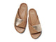 Paloma leather slide sandal in gold/honey - product top shot