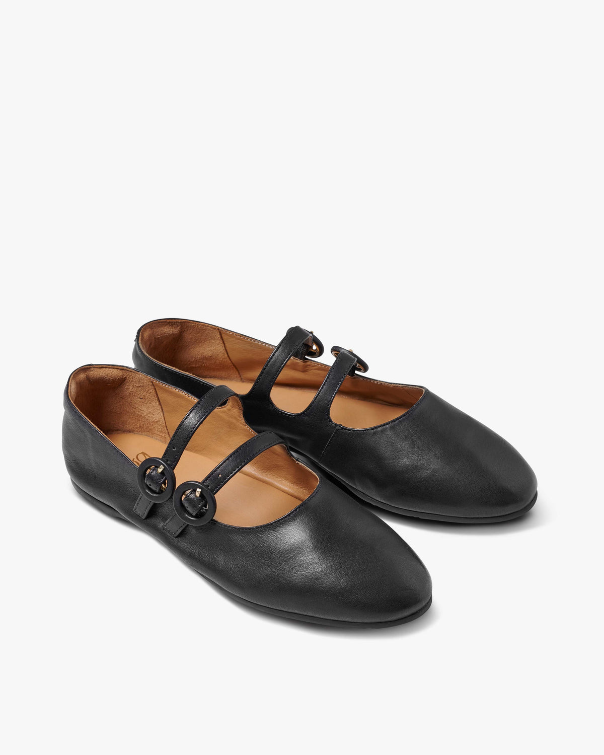 Partridge leather mary jane ballet flat - product angle shot