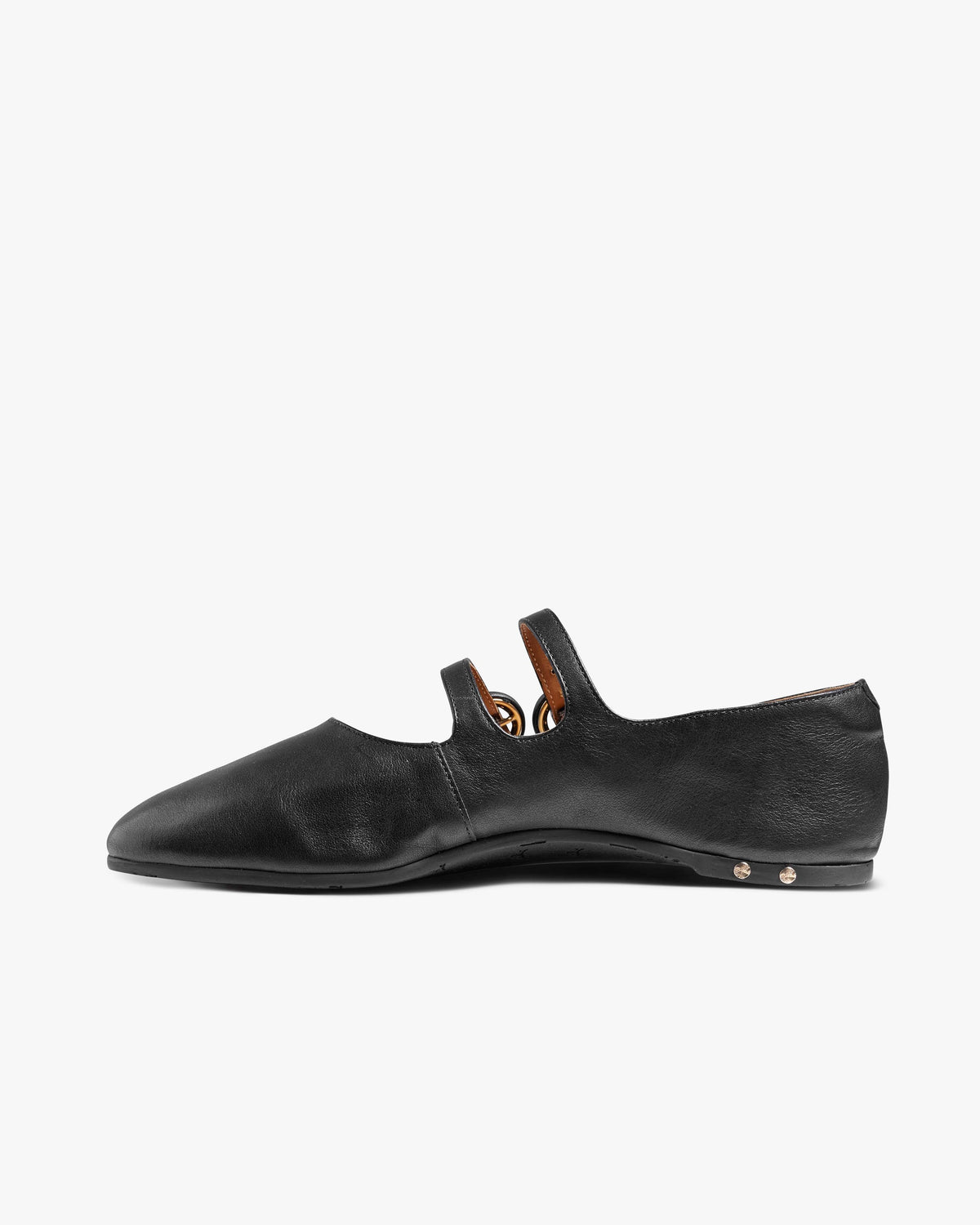 Partridge leather mary jane ballet flat - product side shot