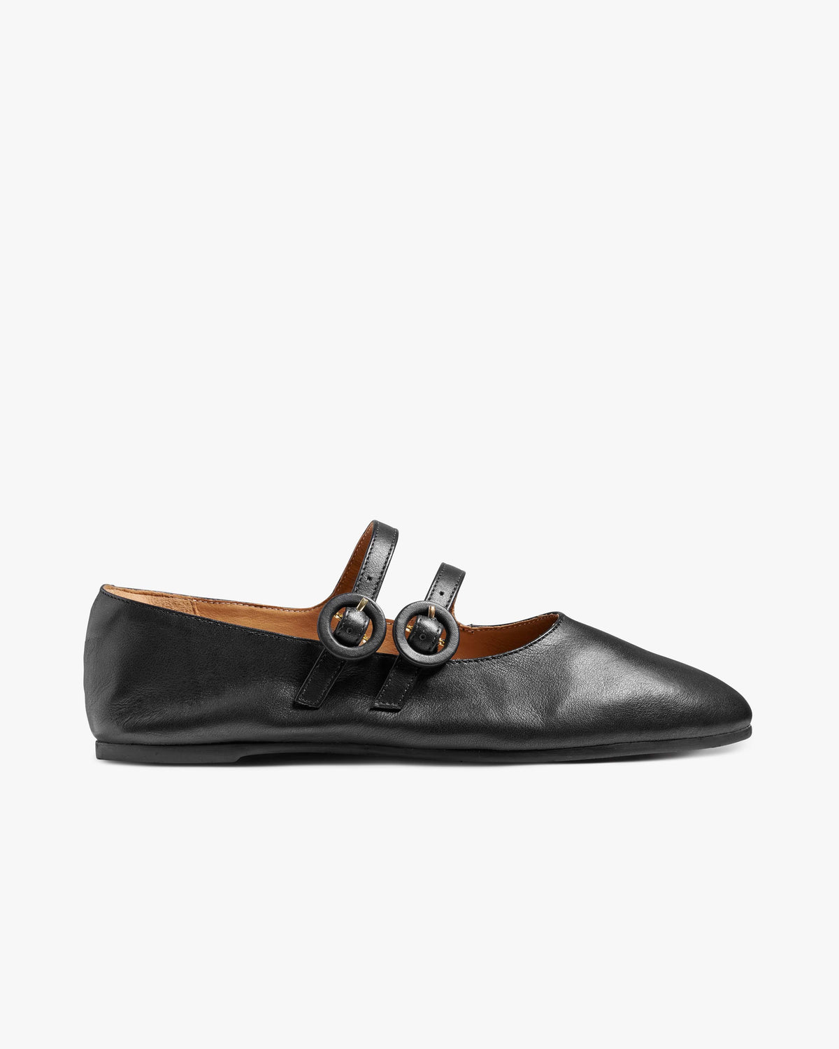 Partridge leather mary jane ballet flat - product side shot