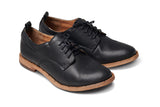 Partridge leather oxford shoes in black - angle shot