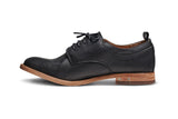 Partridge leather oxford shoes in black - side shot