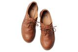 Partridge leather oxford shoes in cognac - top shot