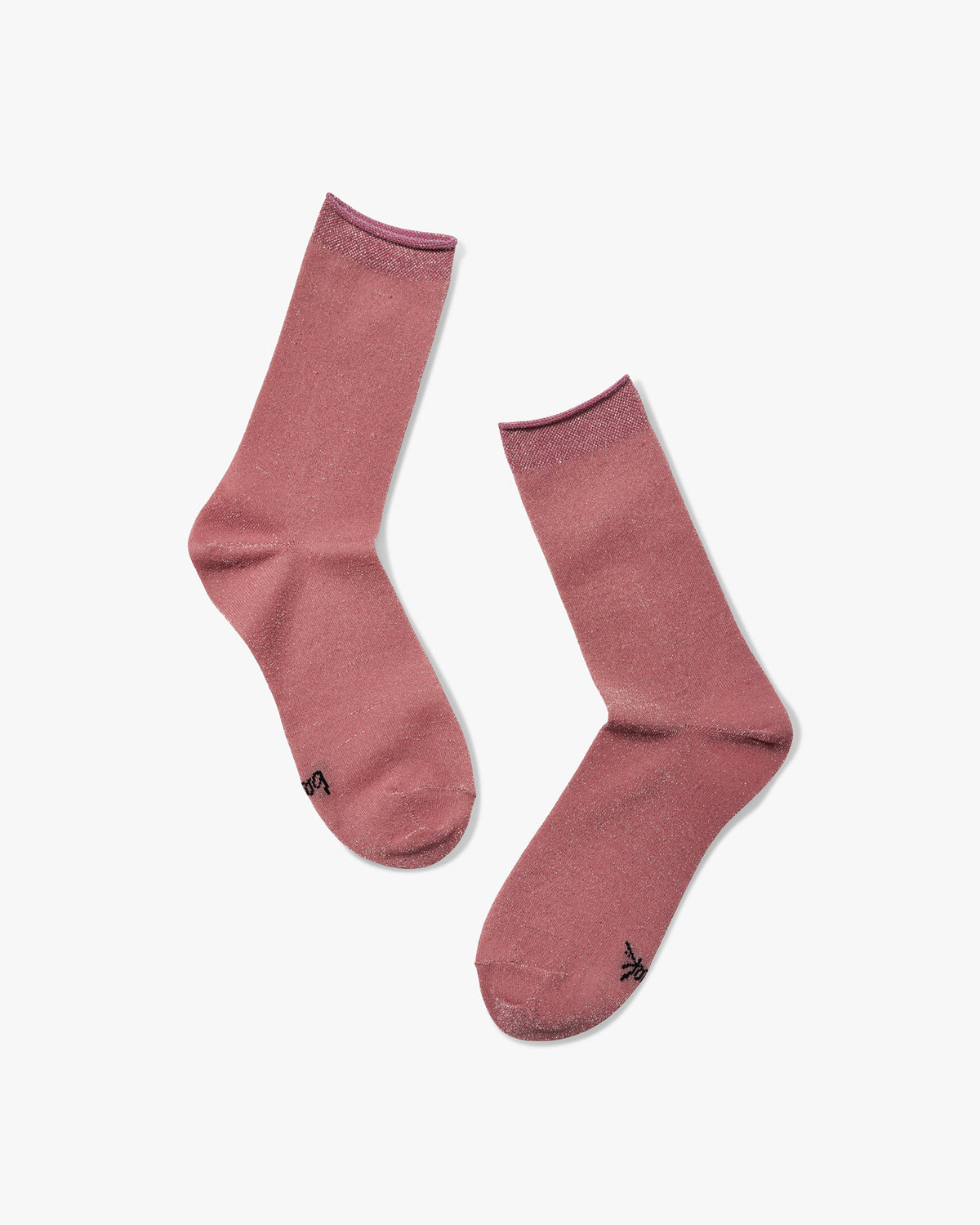 PEACOCK ROLLED SOCK - Blush