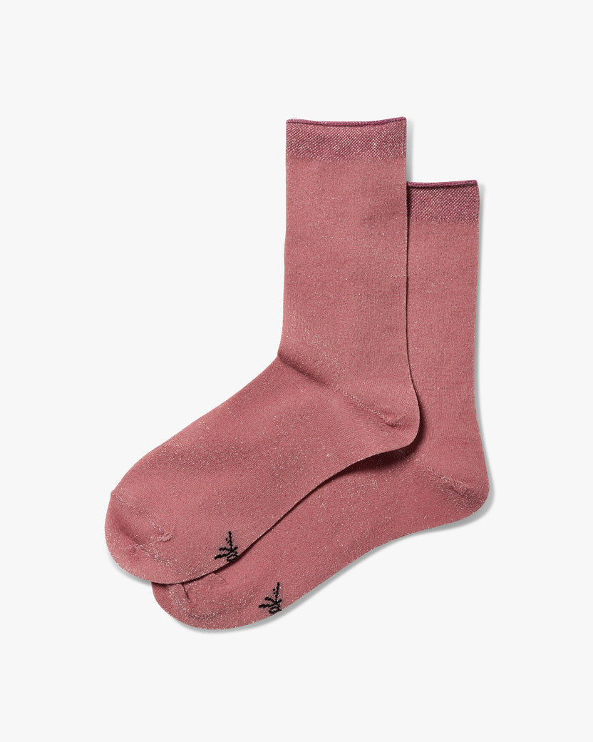 PEACOCK ROLLED SOCK - Blush