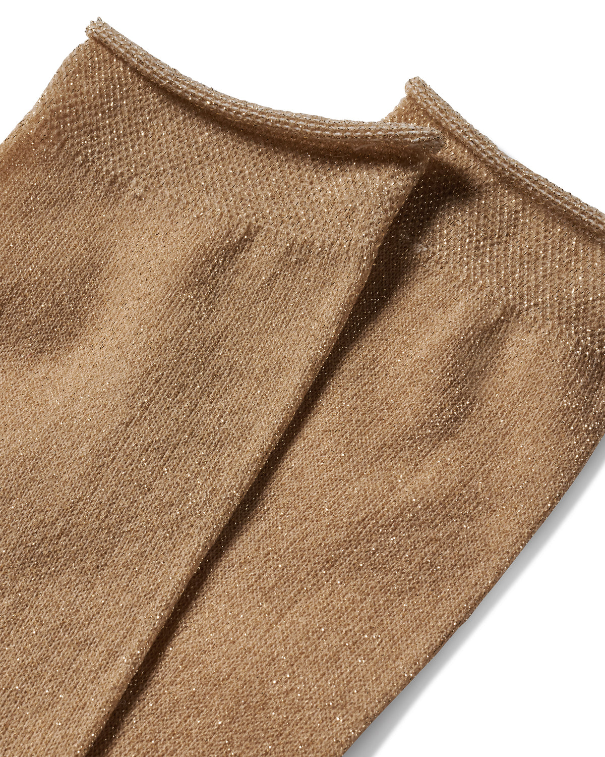 PEACOCK ROLLED SOCK - Gold