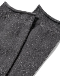 Peacock rolled socks in pewter - product detail shot