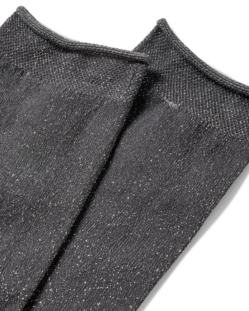 Peacock rolled socks in pewter - product detail shot