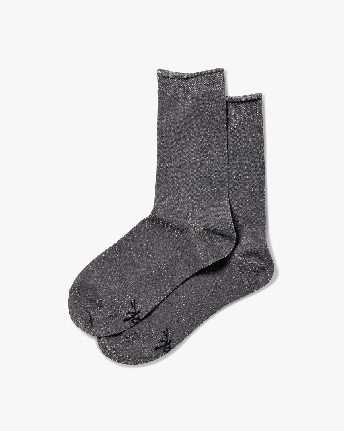 PEACOCK ROLLED SOCK - Pewter