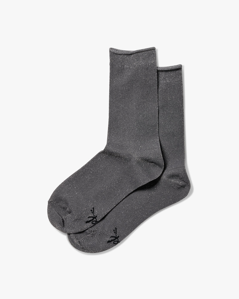Peacock rolled socks in pewter - product shot
