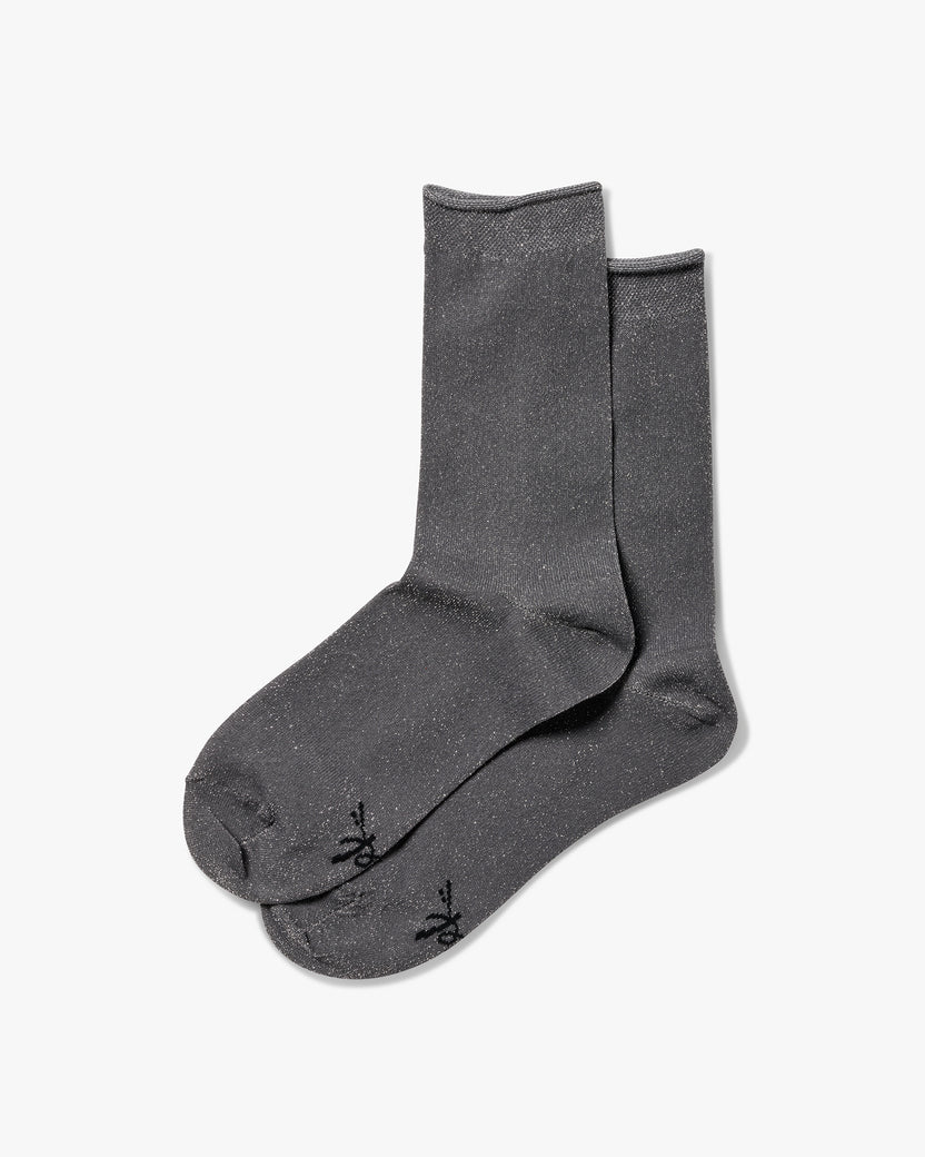 PEACOCK ROLLED SOCK - Pewter
