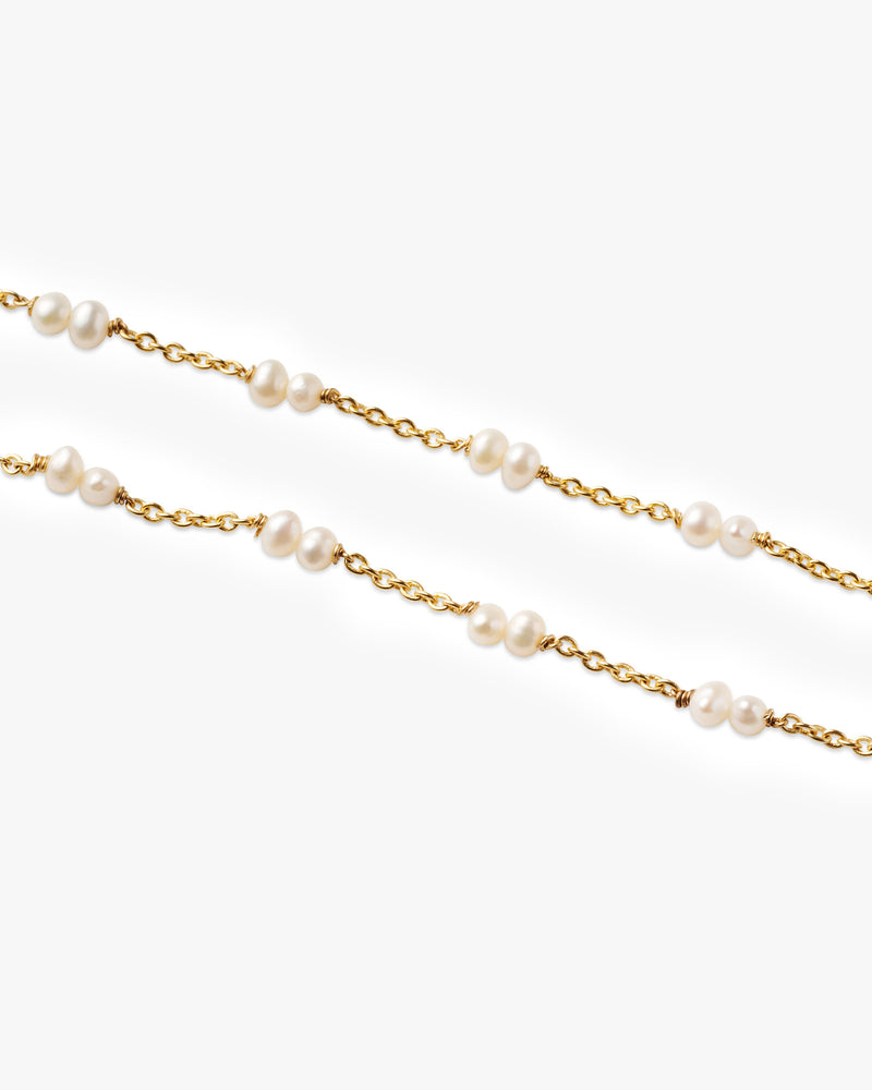 Pearl bead anklet product detail shot