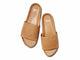 Pelican leather platform sandal in honey - product top shot