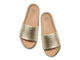 Pelican leather platform sandals in platinum - product top shot