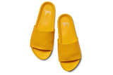 Pelican leather platform sandals in sunflower - top shot