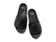 Pelican Textile wrapped leather platform sandal in black - product top shot
