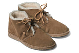 Penguin suede bootie in chestnut - angle shot