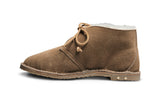 Penguin suede bootie in chestnut - side shot