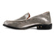 Pepper leather loafer in silver - product side shot