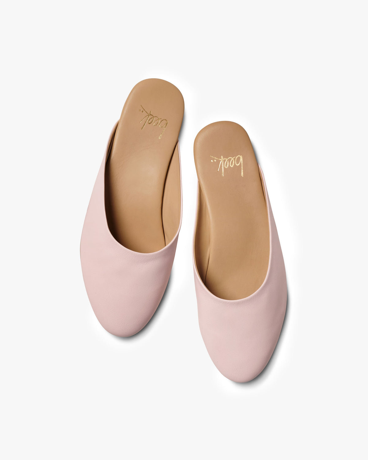 Phoebe leather ballet mules in blossom - product top shot
