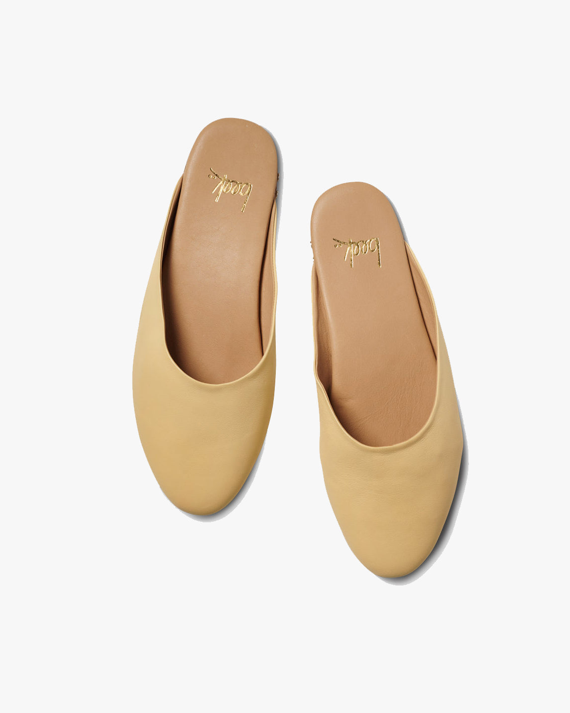 Phoebe leather ballet mule in glow - product top shot