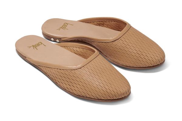 Phoebe Perforated leather ballet mule - product angle shot