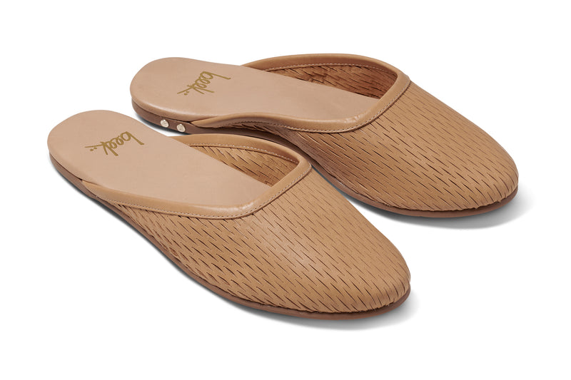 Phoebe Perforated leather ballet mule - product angle shot
