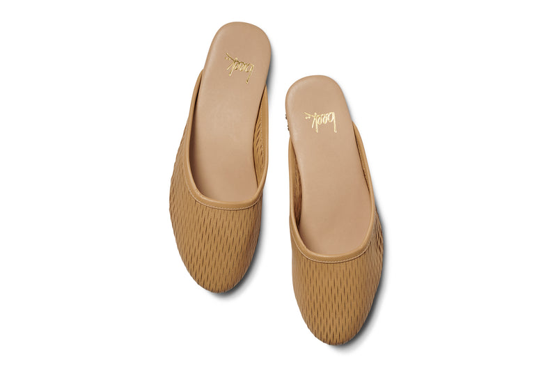 Phoebe Perforated leather ballet mule - product top shot