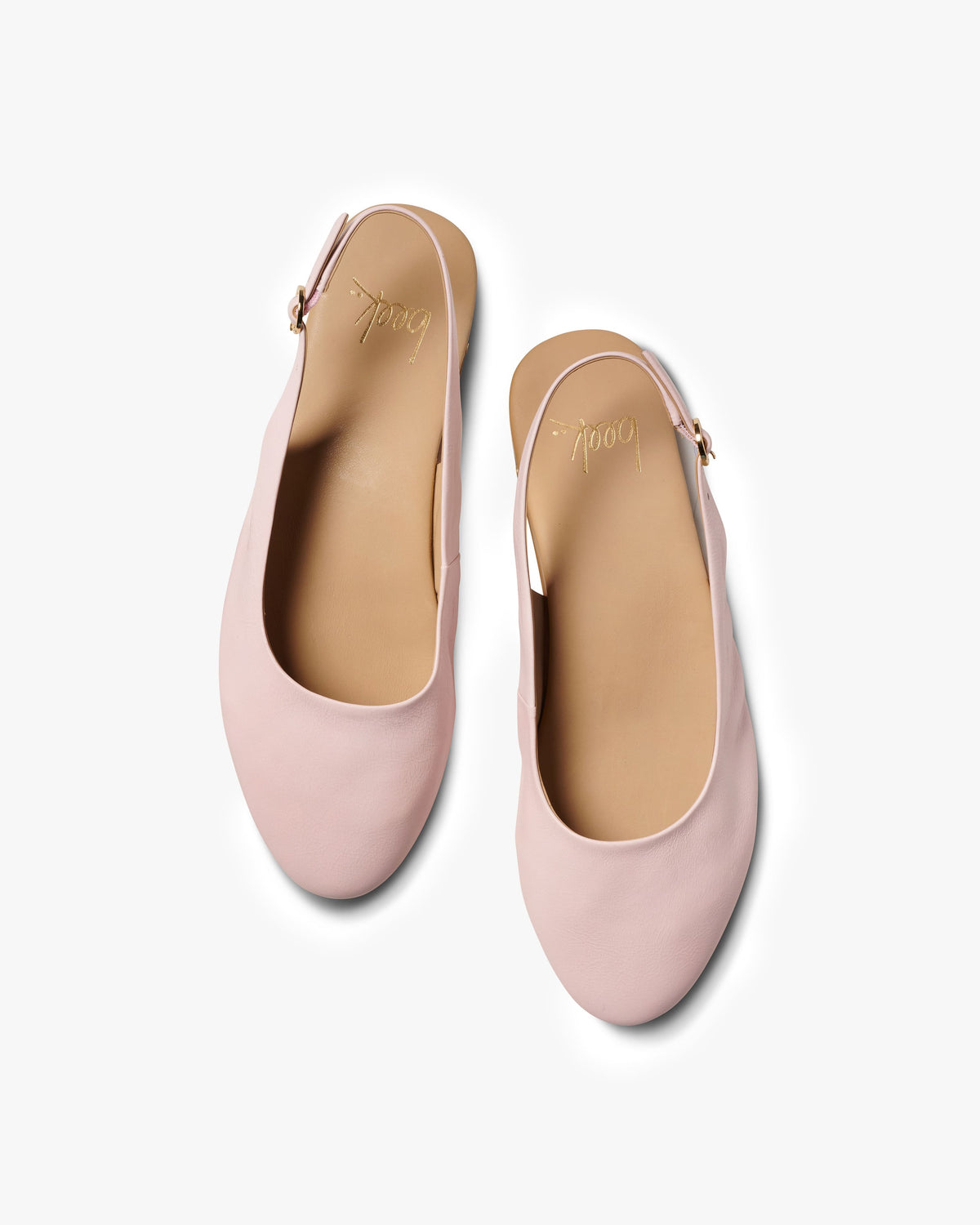 Pipit leather ballet mules in blossom - product top shot
