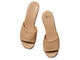 Prinia leather platform heel sandal in beach - top shot