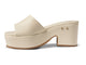 Prinia leather platform heel sandal in eggshell - side shot
