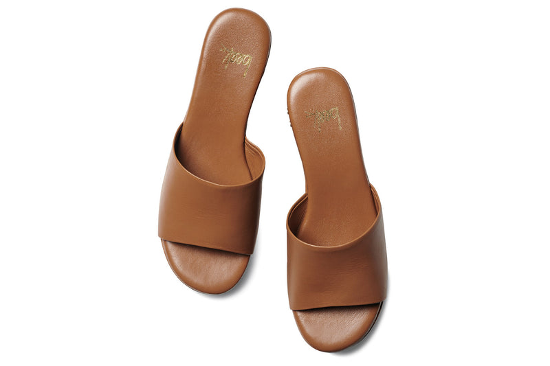 PRINIA Tan Platform Heeled Sandals beek