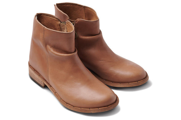 Saddle leather booties clearance