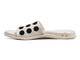 Railibird leather slide sandals in dot - product side shot