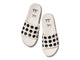 Railibird leather slide sandals in dot - product top shot