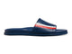 Railibird leather slide sandal in stripe - product outer side shot