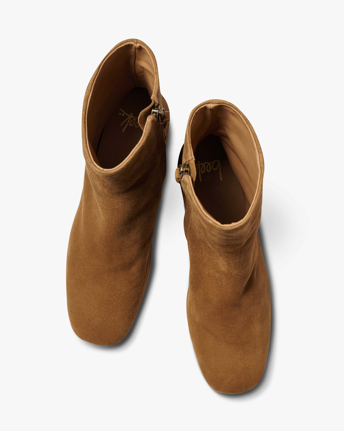 Raven suede boots in toffee - product top shot