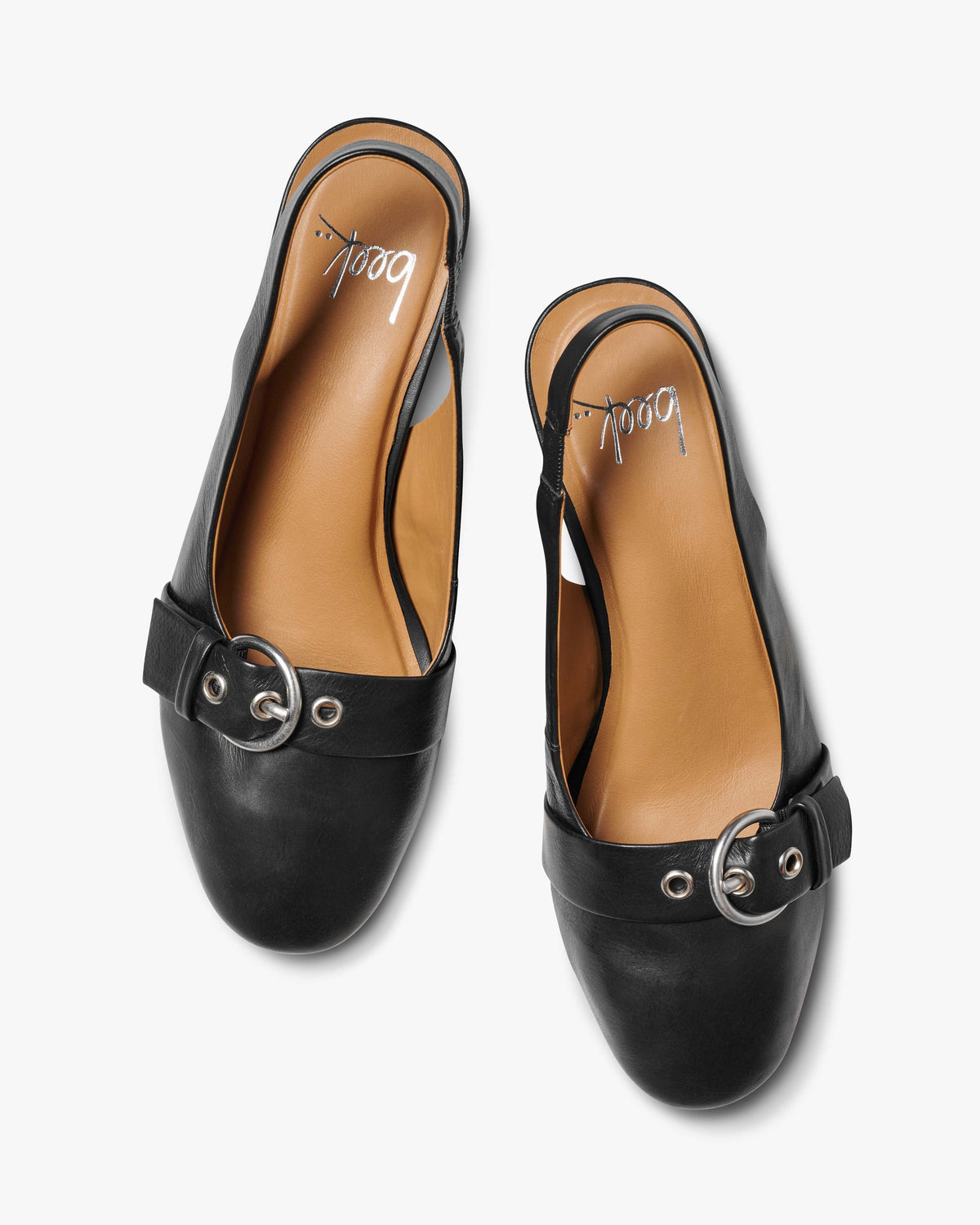 Rhea leather slingback heels in black  product top shot