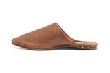 Sanderling leather mules in saddle - side shot