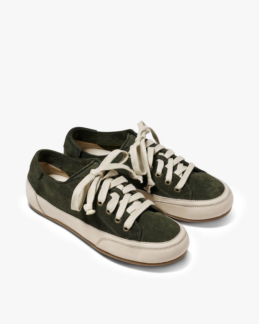 Sandpiper suede sneaker shoes in ivy - product angle shot