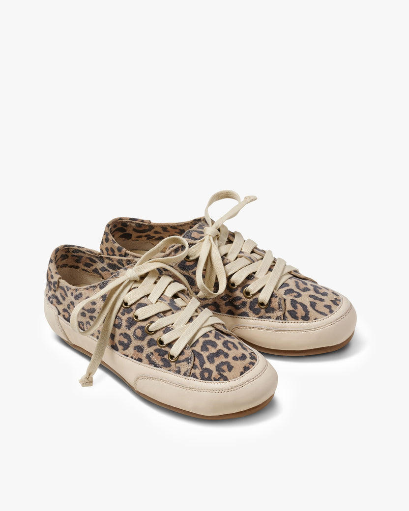 Sandpiper sneakers in leopard - product angle shot