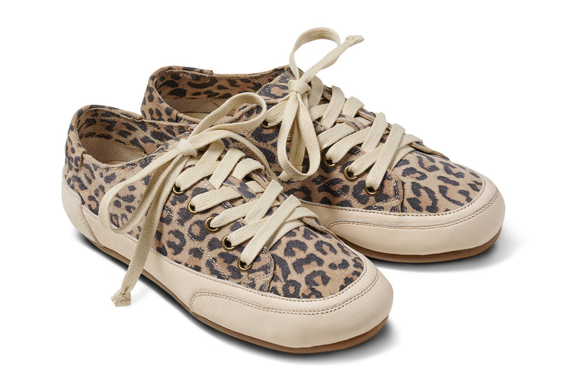 Sandpiper sneakers in leopard - product angle shot