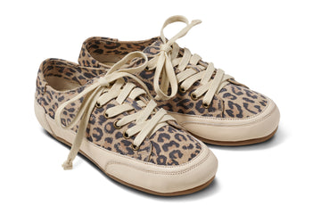 Sandpiper sneakers in leopard - product angle shot