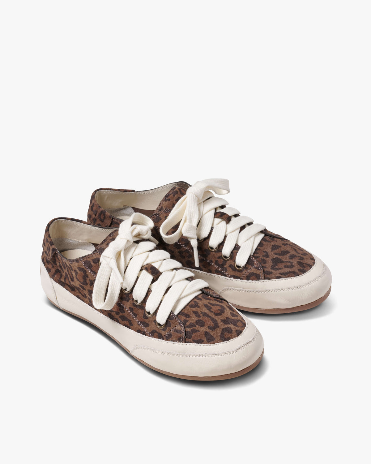 Sandpiper suede sneakers in leopard - product angle shot