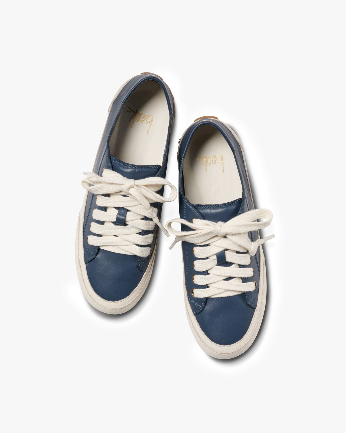 Sandpiper leather sneaker in navy - product top shot
