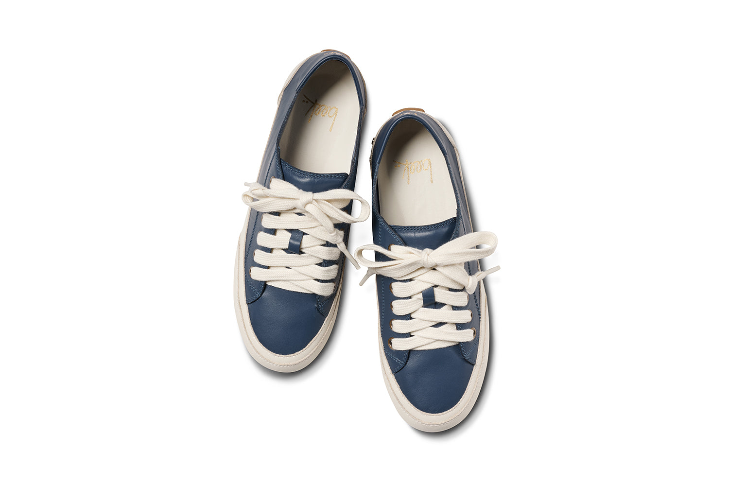 Sandpiper leather sneaker in navy - product top shot