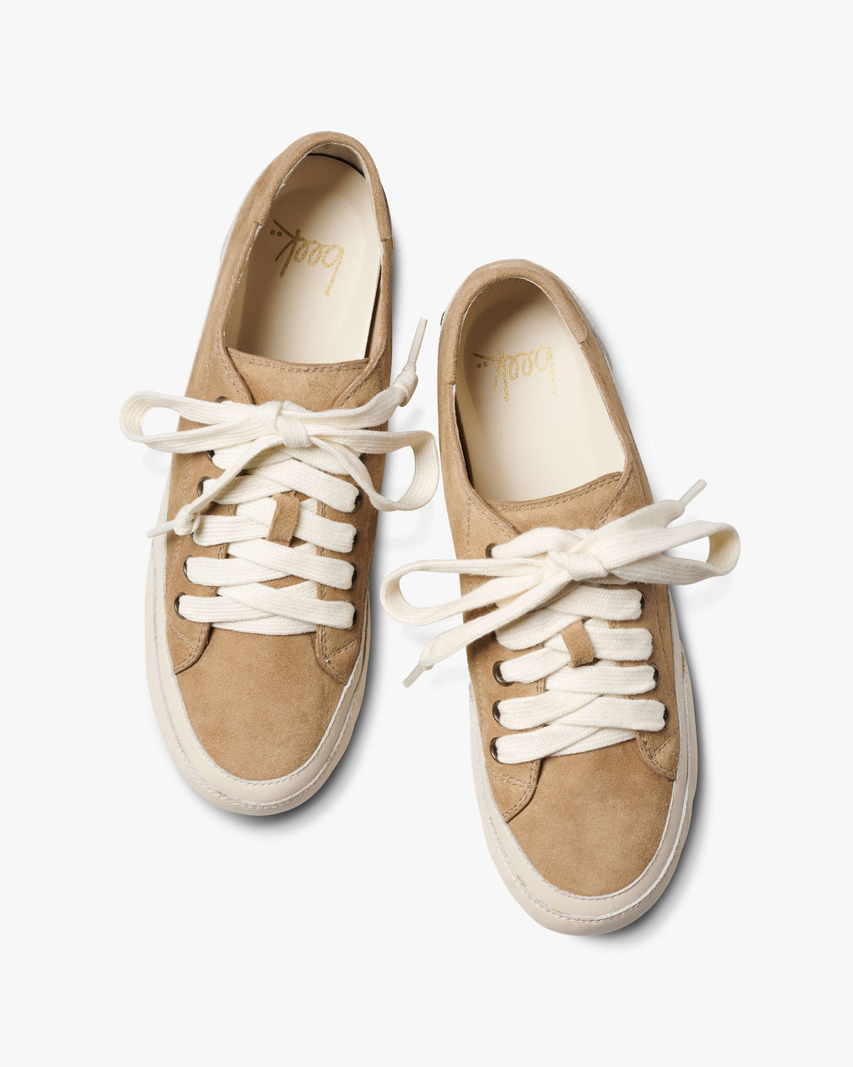 Sandpiper suede sneakers in oat - product top shot